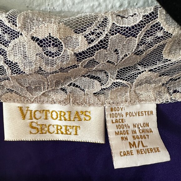 Vintage Gold Label Victoria's Secret Sleep Shirt Dress Nightgown Medium Large - Picture 5 of 7